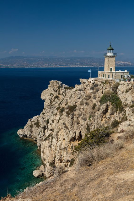Melagavi Lighthouse Heraion Loutraki Greece Photo by Greeker than the Greeks